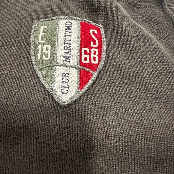 Mens Sz: S Esprit Dusty Black Club Marittimo 1/4 Zip Pullover Elbow Patches. - Picture 6 of 12